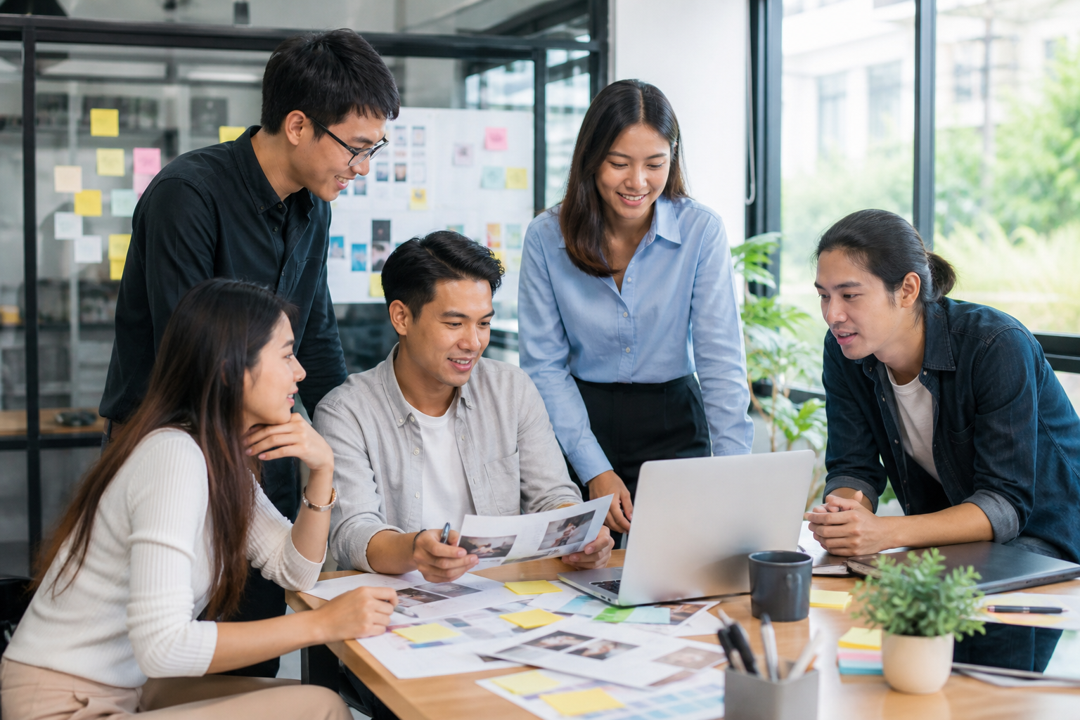 Đội ngũ marketing đang thảo luận kế hoạch